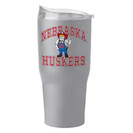 Logo Brands - Nebraska Huskers 30oz. Stone Powder Coat Tumbler - Multicolor