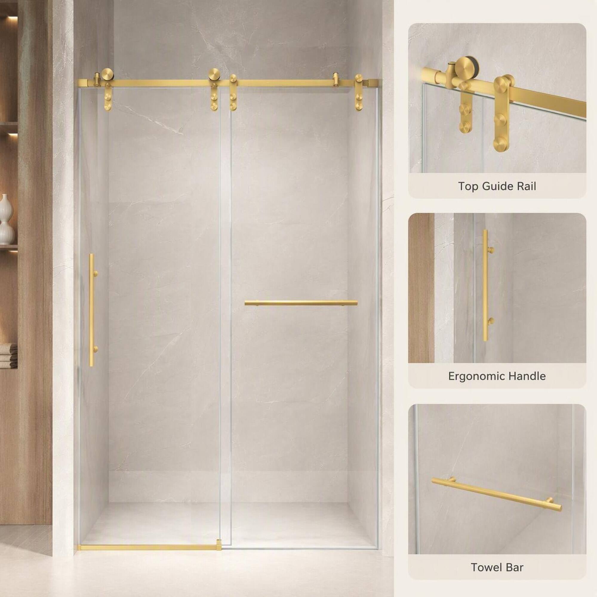 Top Guide Rail  
Ergonomic Handle  
Towel Bar