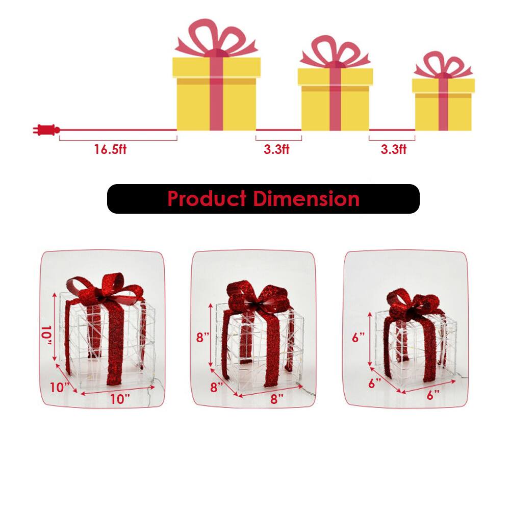 16.5ft  
3.3ft  
3.3ft  

Product Dimension  
10" x 10" x 10"  
8" x 8" x 8"  
6" x 6" x 6"