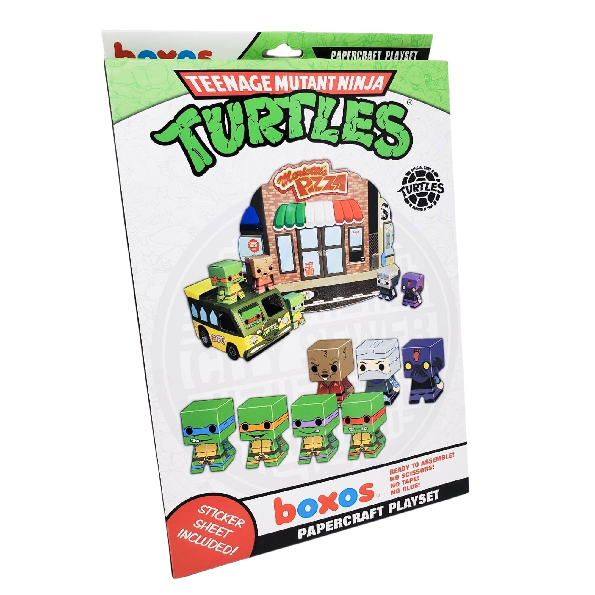 Papercraft Playset Teenage Mutant Ninja Turtles Maniomy na TE PZZZ TURTLES S C i TWONER SR Ready to Assemble! No Tape! No Glue! No Stickers! Papercraft Playset Sheet Included!