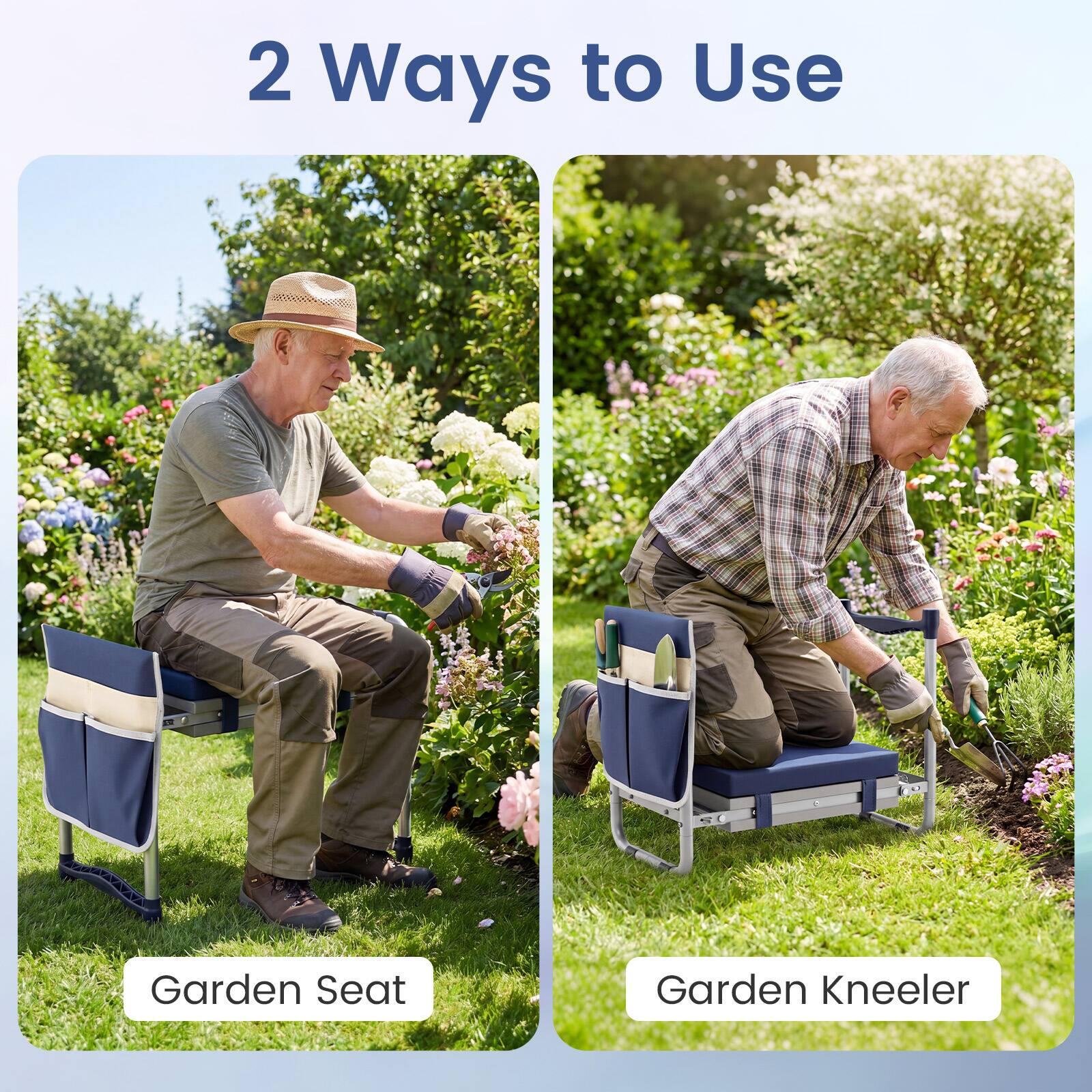 2 Ways to Use  
Garden Seat  
Garden Kneeler