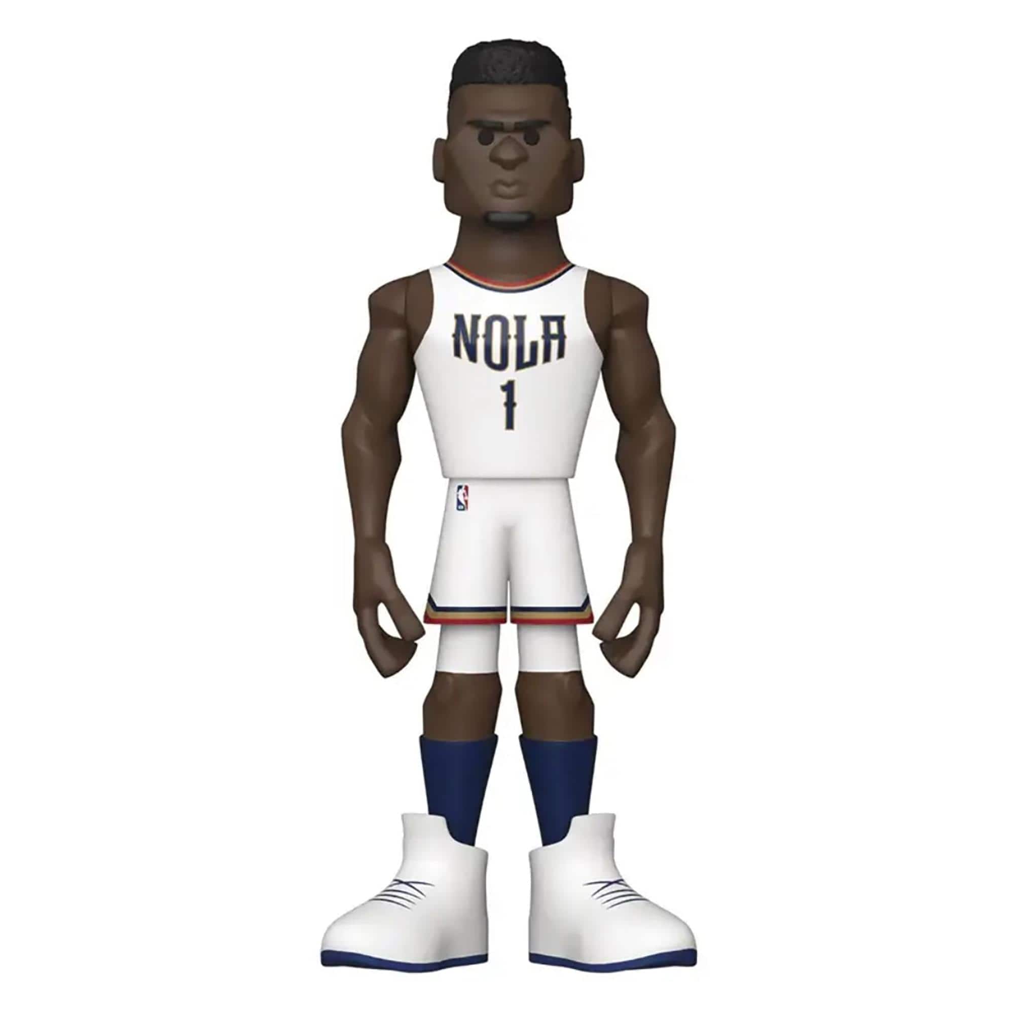 New Orleans Pelicans NBA Funko Gold 5 Inch Vinyl Figure | Zion Williamson - White