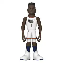 New Orleans Pelicans NBA Funko Gold 5 Inch Vinyl Figure | Zion Williamson - White