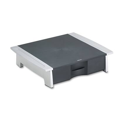 Front. Fellowes - Office Suites Printer/machine Stand, 21.25 X 18.06 X 5.25, Black/silver - Black|Silver.