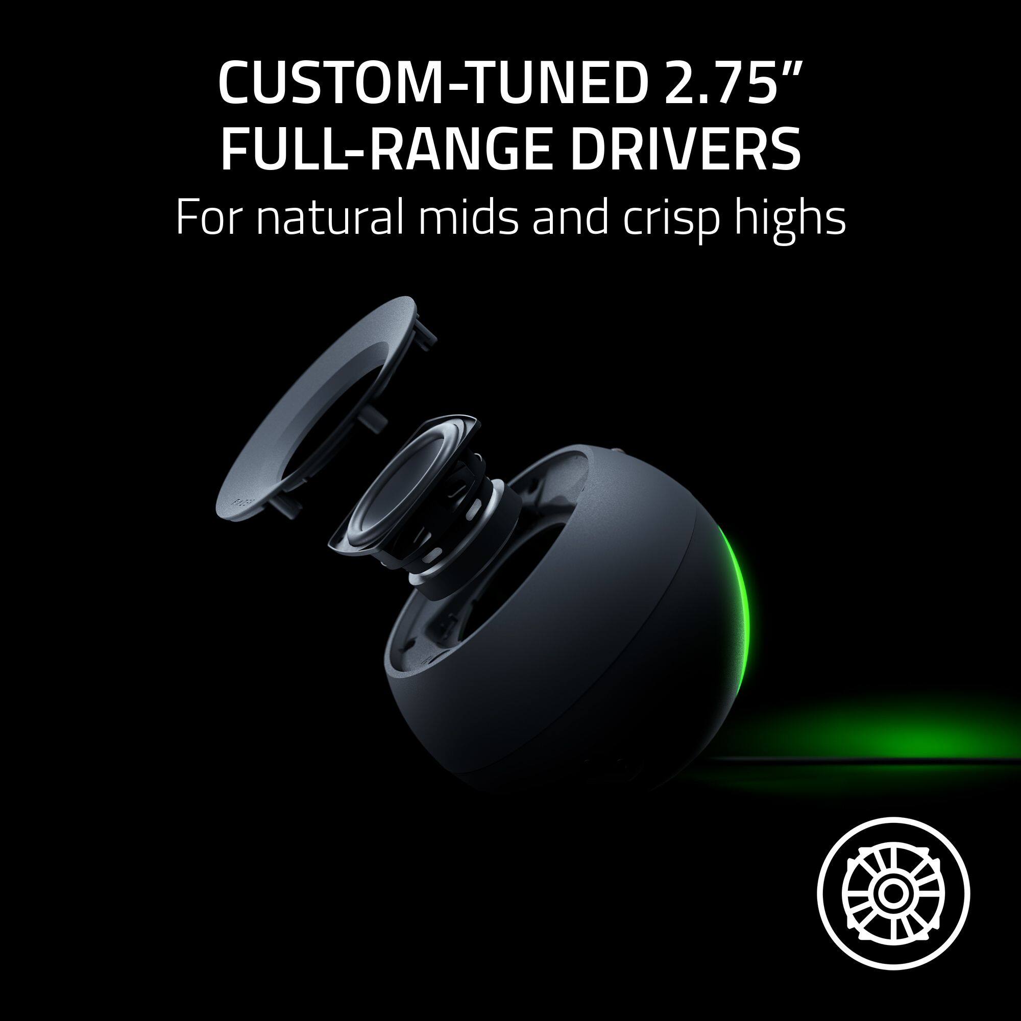 CUSTOM-TUNED 2.75" FULL-RANGE DRIVERS  
For natural mids and crisp highs