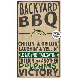 Jardine - Le Moyne Dolphins 11'' x 20'' Indoor/Outdoor BBQ Sign - Brown