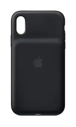 Front. Apple - Apple Smart Battery Case (for iPhone XR) - Black - Black.