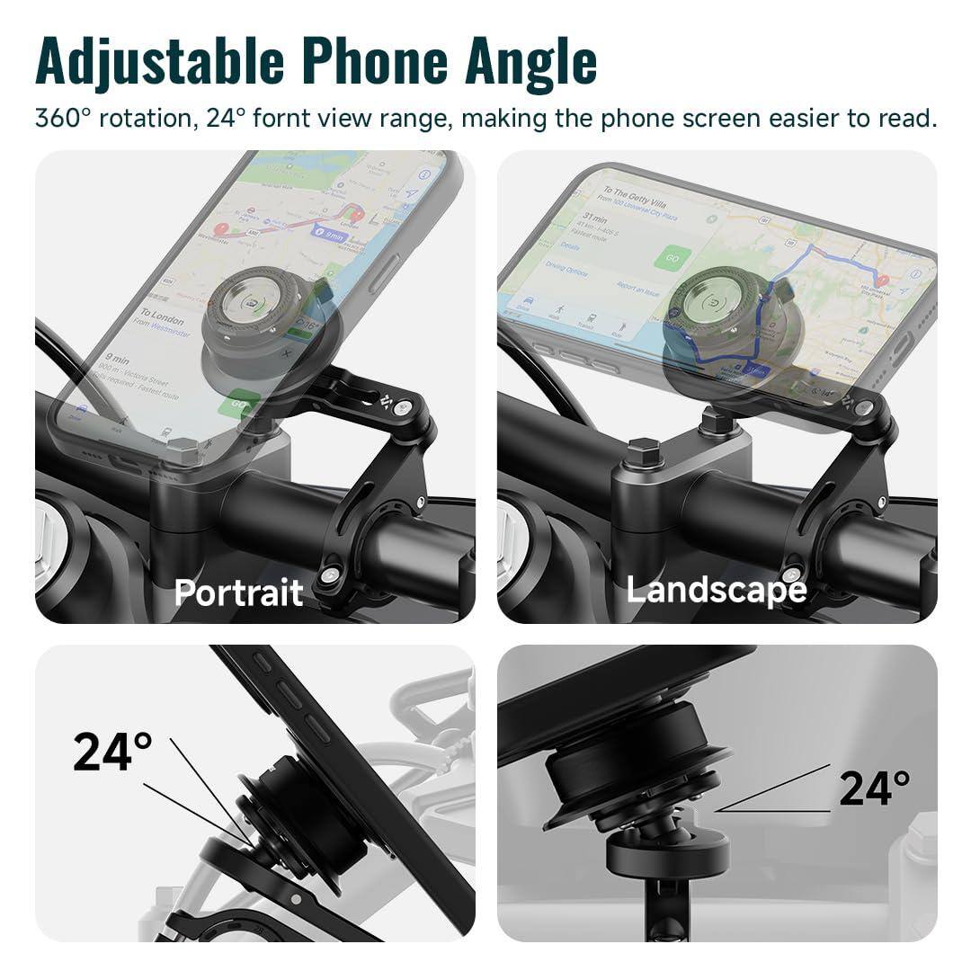 Adjustable Phone Angle

360° rotation, 24° front view range, making the phone screen easier to read.

Portrait

Landscape

24°

24°
