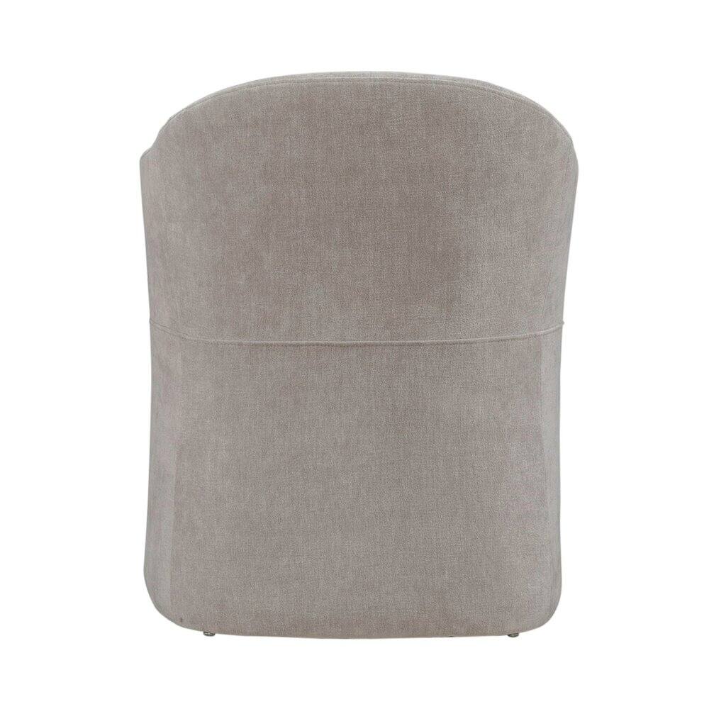 Alt View 2. Liberty Furniture Industries - Accent Dining Chair with Castors - Squared Arm - Truffle Upholstry - Brown.