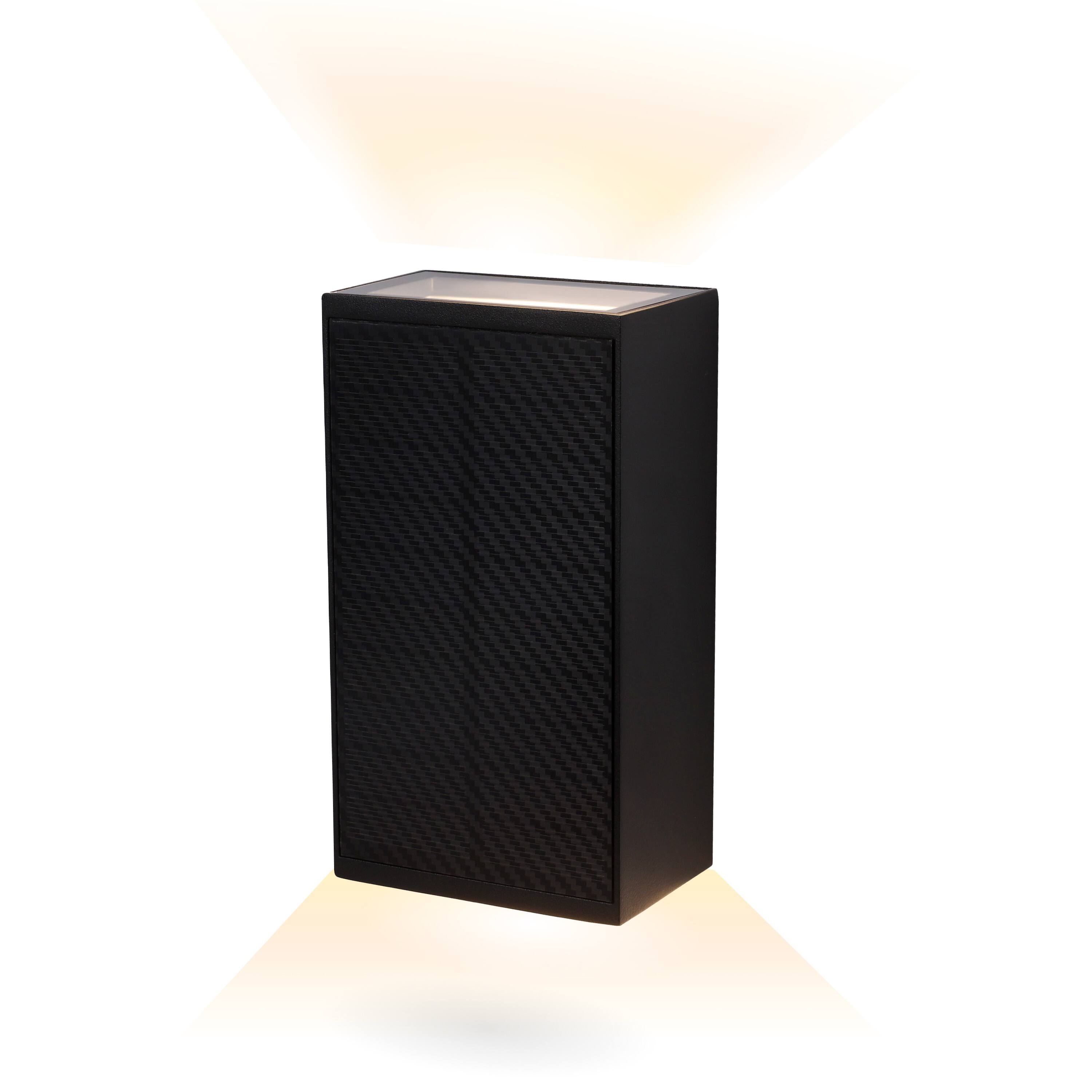 Front. Techko - Outdoor Solar Aluminum Wall and Fence Light with Dual-Direction LED.