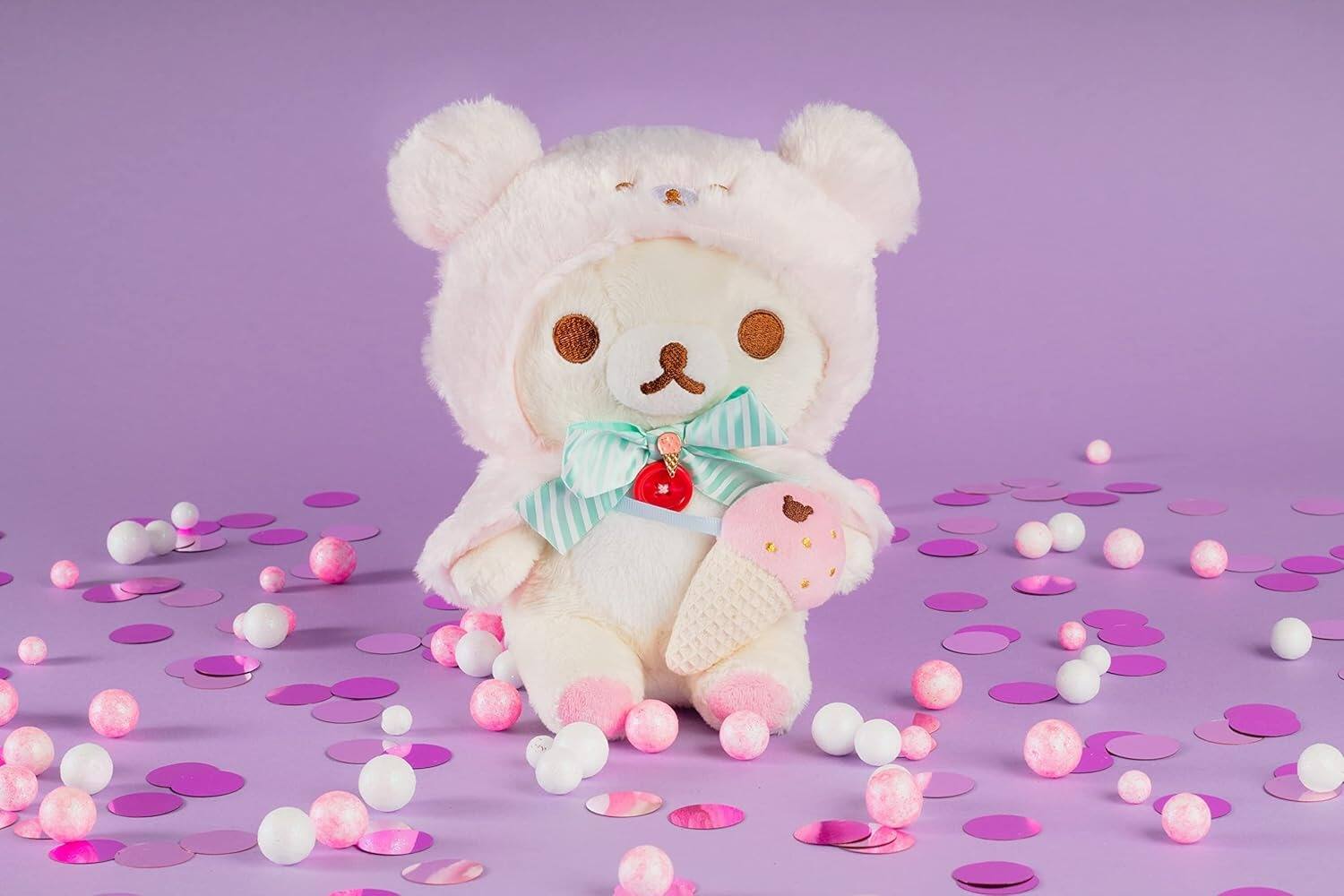 Alt View 3. Rilakkuma - Korilakkuma San-X Original: Happy Ice Cream Series Plush.