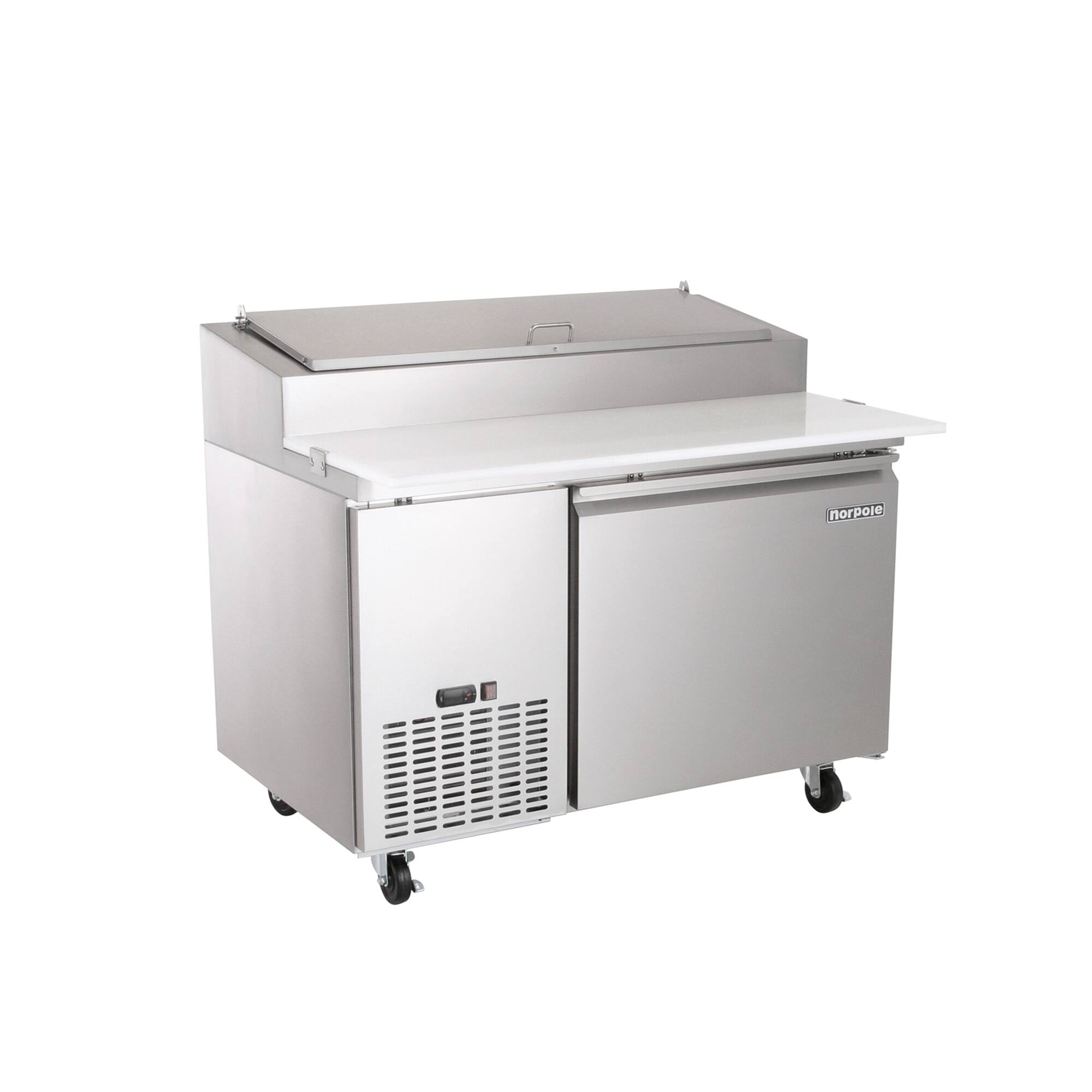 Alt View 5. Magic Chef - Commercial 13.8 cu. ft. Single Door Pizza Refrigerator in Stainless Steel - Stainless Steel.
