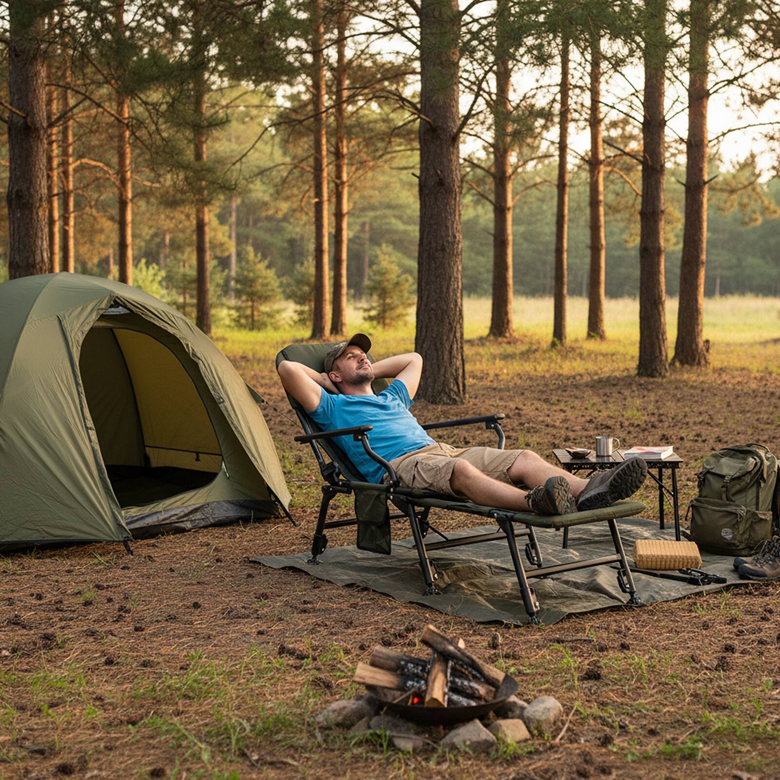 Alt View 1. Gymax - Gymax Oversized Foldable Fishing Chair for Adults Camping Chair w/ Detachable Footrest - Green.