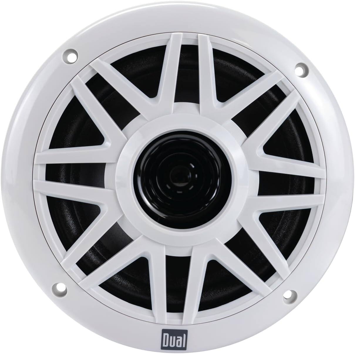 Alt View 1. Dual - Dual DMP623 6.5" Marine Boat Speakers | 100W Peak | Dual Cone | Weather-Resistant | White - White.