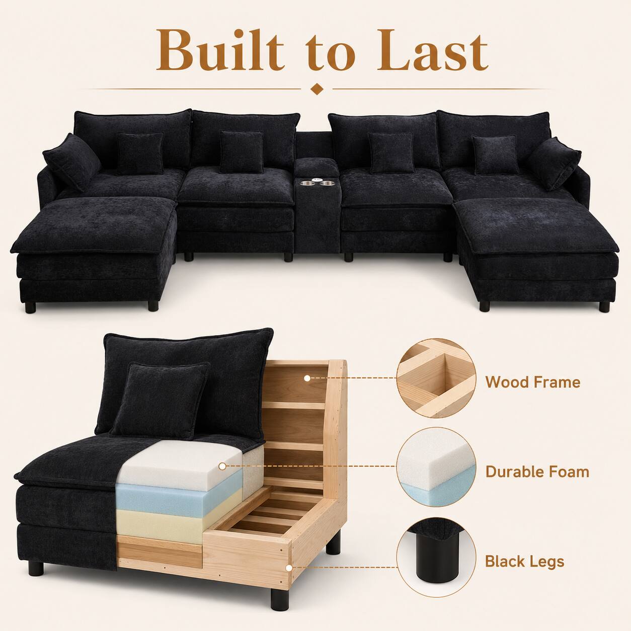 Built to Last

10 LE
Wood Frame
Durable Foam
Black Legs