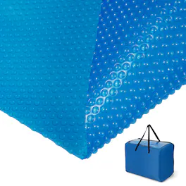 Costway - 16x32 ft Rectangular Pool Solar Cover 12 Mil Heat Retaining Blanket with Carry Bag