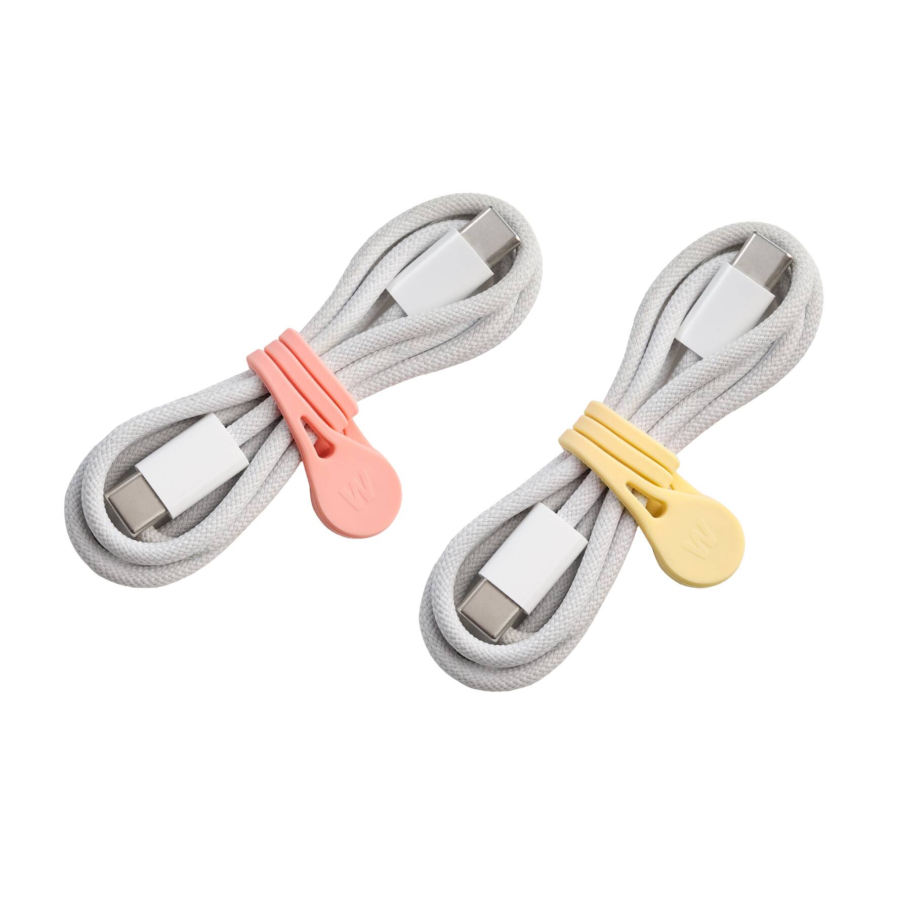 Alt View 4. Wrap-It Storage - MagnaTies 4-Pack Macaron - Warm - Magnetic Cord Ties - Assorted Colors.