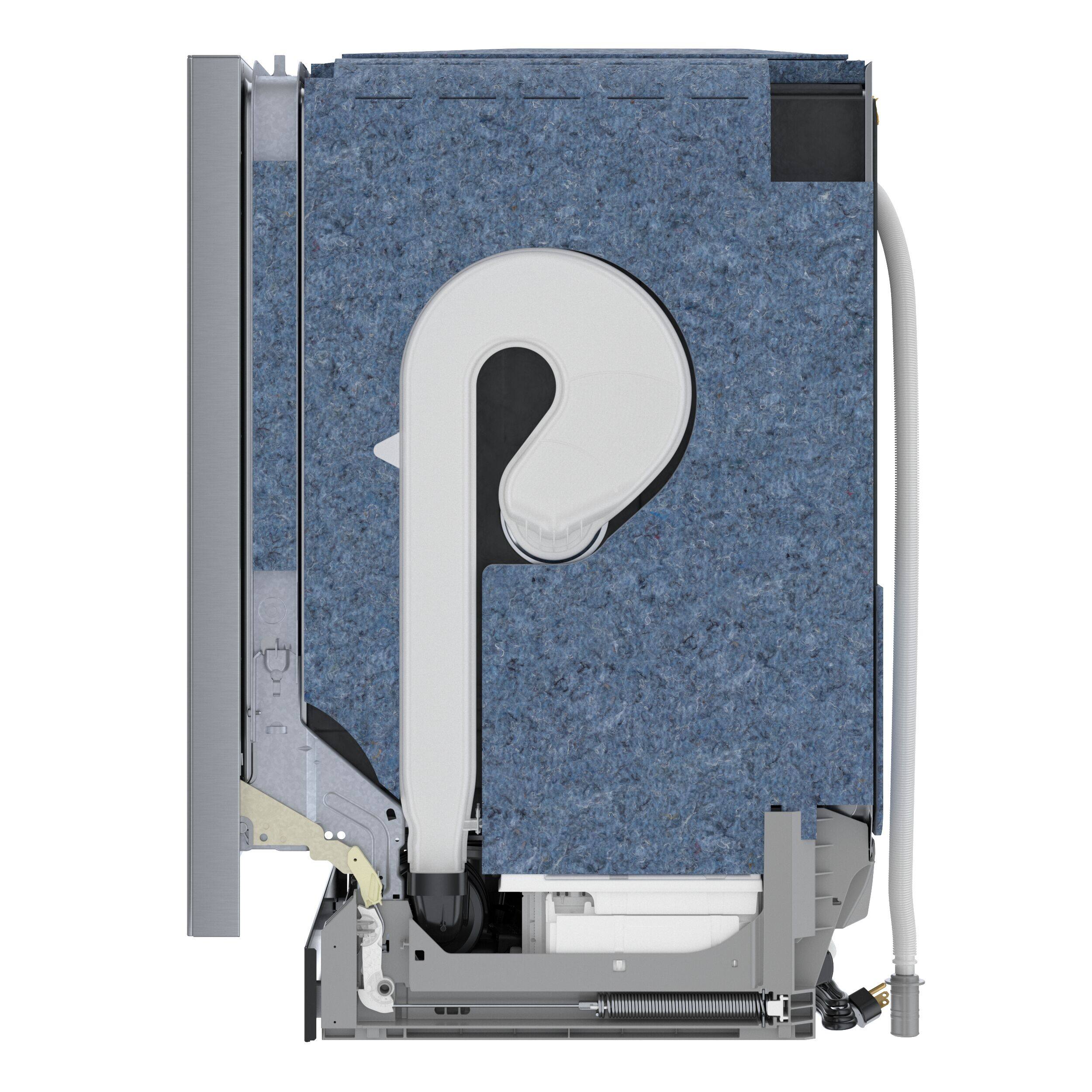 Left. Bosch - 800 Series Top Control Smart Built-In Dishwasher with 3rd Rack and Pocket Handle, 42 dBA - Stainless Steel.