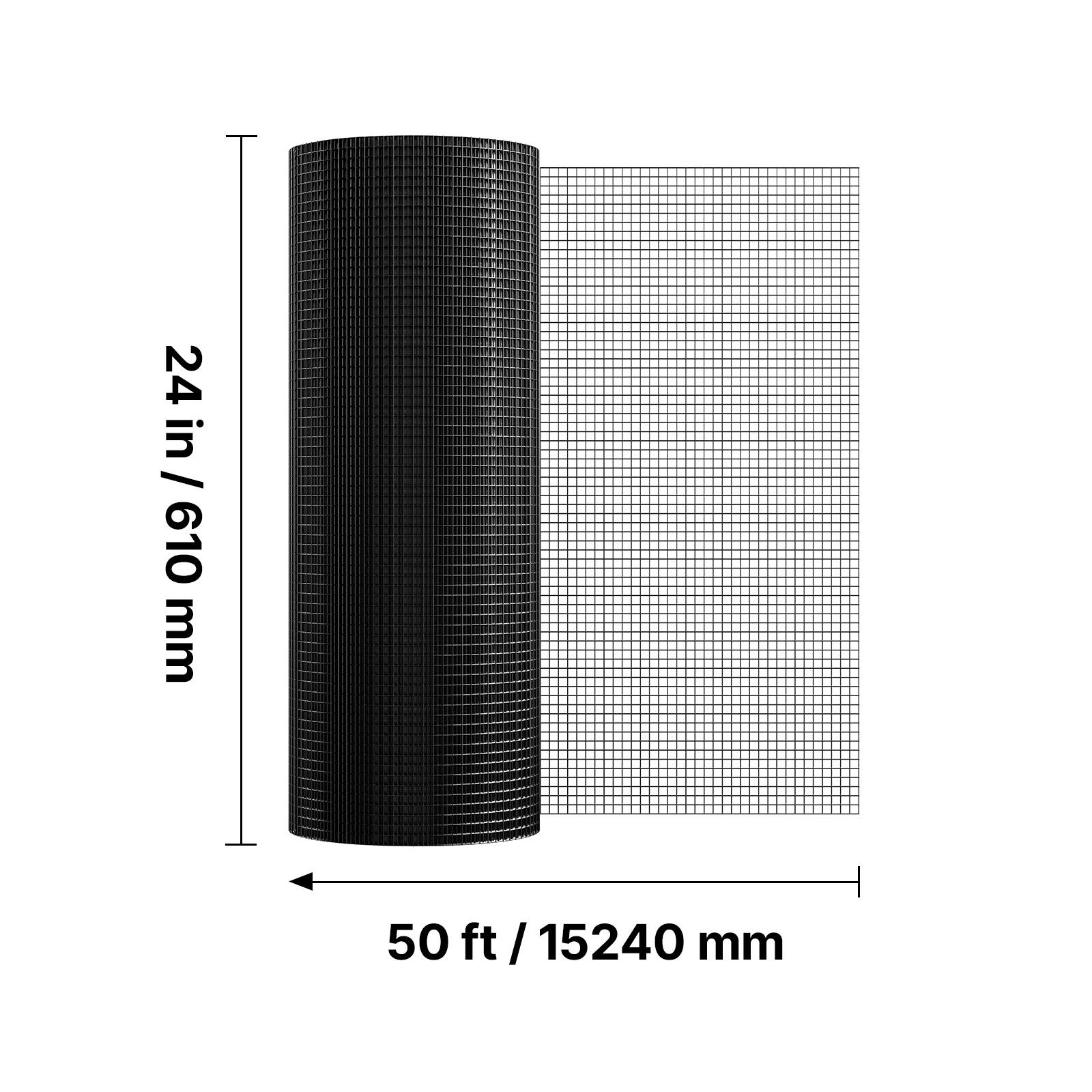 24 in / 610 mm  
50 ft / 15240 mm