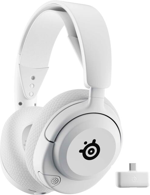 SteelSeries - Arctis Nova 5P Wireless Over-the-Ear Gaming Headset with 2.4GHz/Bluetooth for PS5/PS4, PC, and Switch/Switch 2 - White