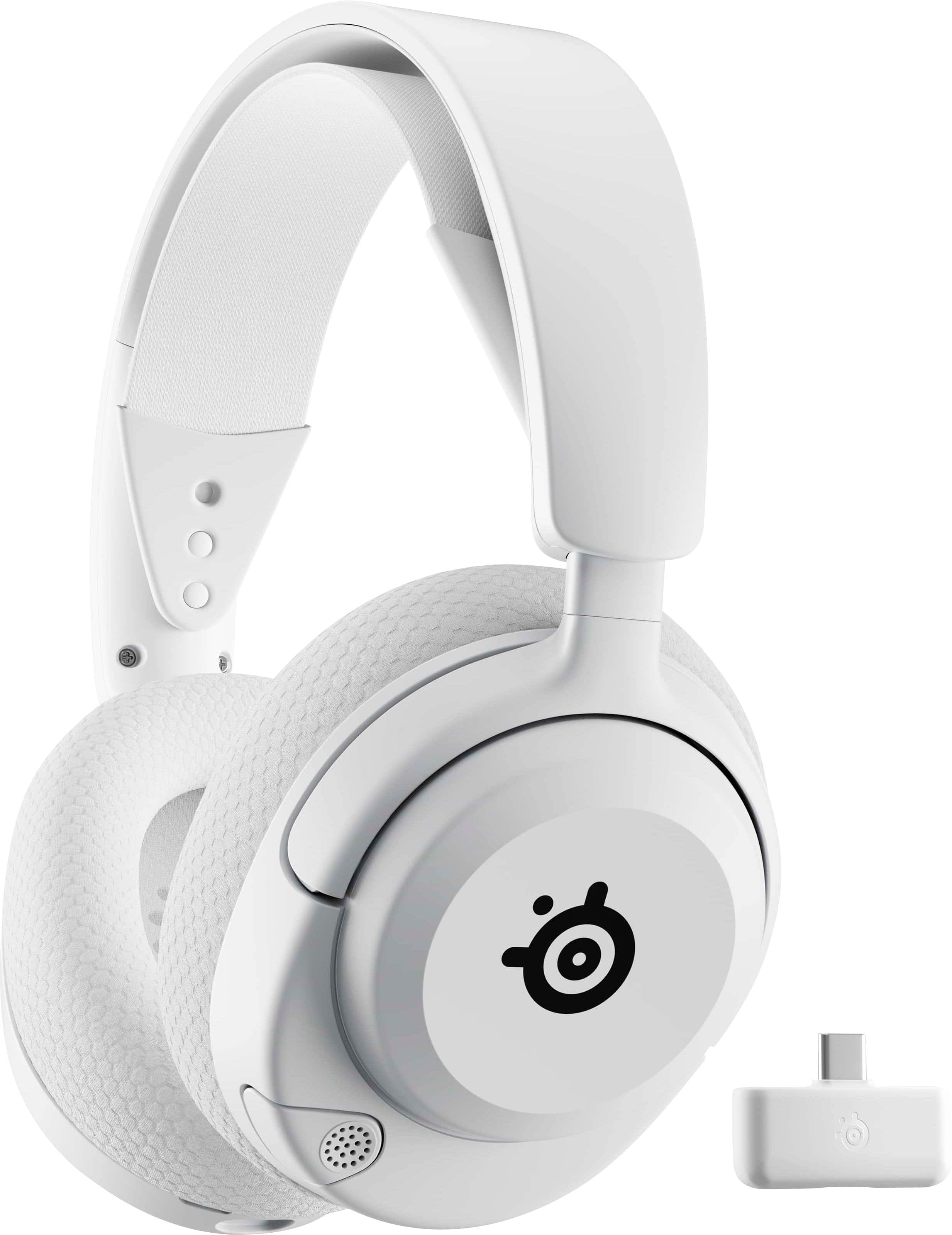 Front. SteelSeries - Arctis Nova 5P Wireless Gaming Headset for PS5, PS4 - White.