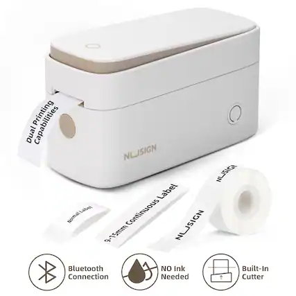 Dual Capabilities
Label Normal
NUUSIGN
NUSIGN
Label Continuous
NUUSIGN
9-15mm
Bluetooth Connection
NO Ink Needed
Built-In Cutter