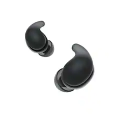 Front. Sony - LinkBuds Fit True Wireless Noise Cancelling Earbuds - Black.