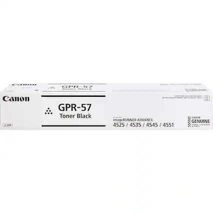 Canon GPR-57 Toner Black
Canon imageRUNNER ADVANCE 4525 / 4535 / 4545 / 4551
Canon Genuine Toner Cartridge & Parts