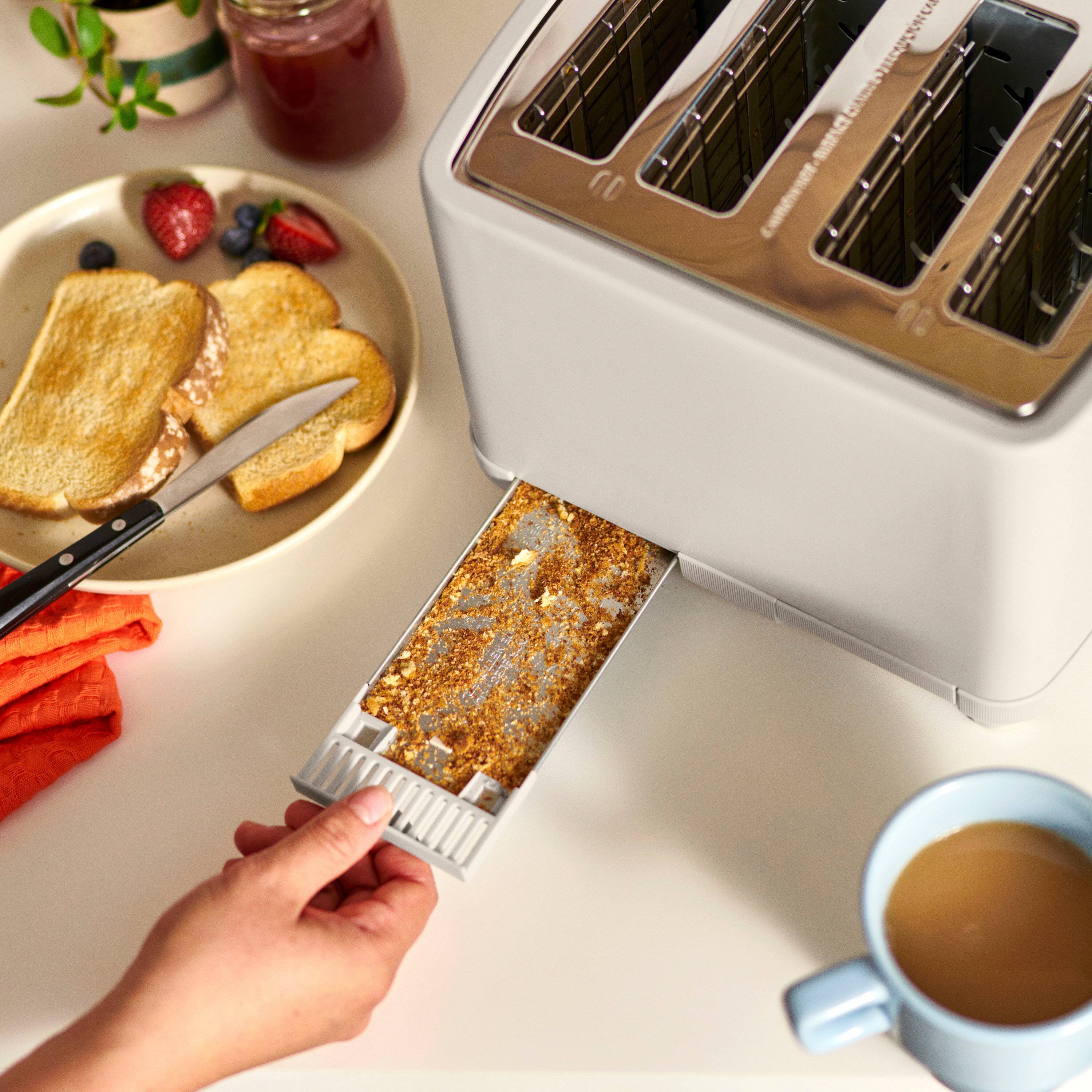 Alt View 2. bella PRO - 4-Slice Toaster with Extra Wide Slots - Oatmilk.