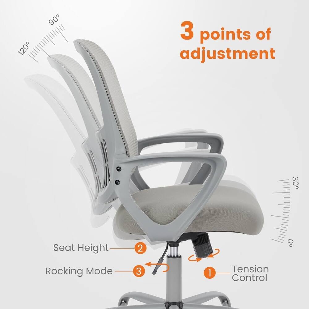 120 90 3 points of adjustment 30 Seat Height 2 0 Rocking Mode 3 1 Tension Control