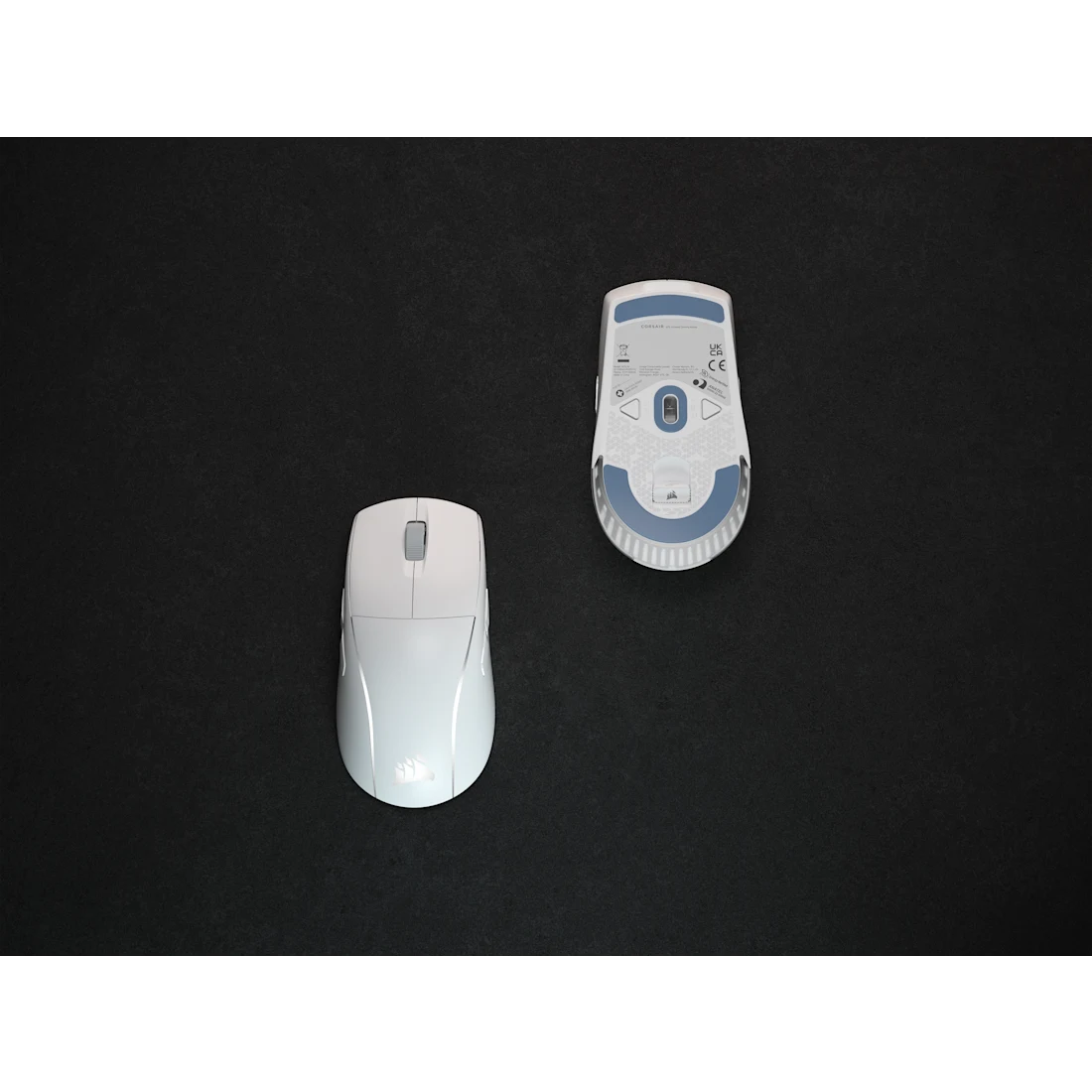 Left. CORSAIR - M75 WIRELESS Lightweight RGB Apple Gaming Mouse – Frost White - Frost White.
