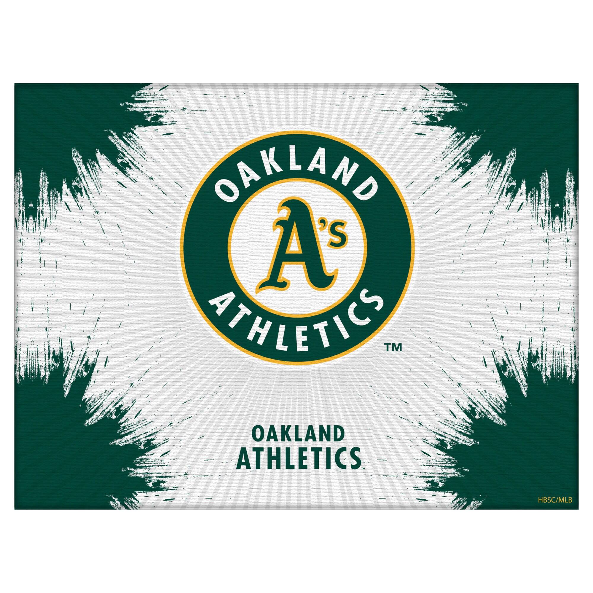 Oakland Athletics 15" x 20" Splash Canvas Wall Art