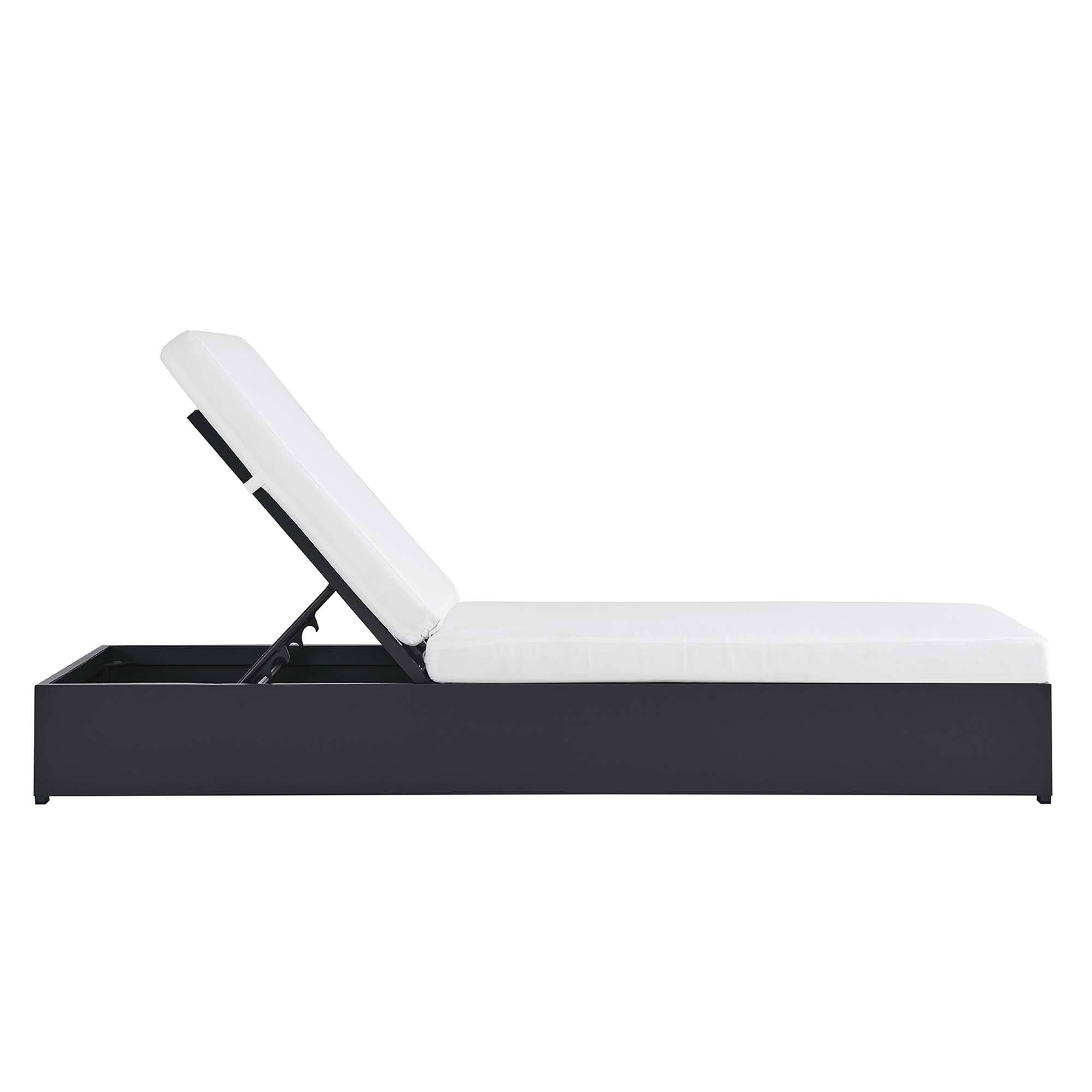 Alt View 3. Modway - Tahoe Outdoor Patio Powder-Coated Aluminum Chaise Lounge Chair by Modway - Gray White.