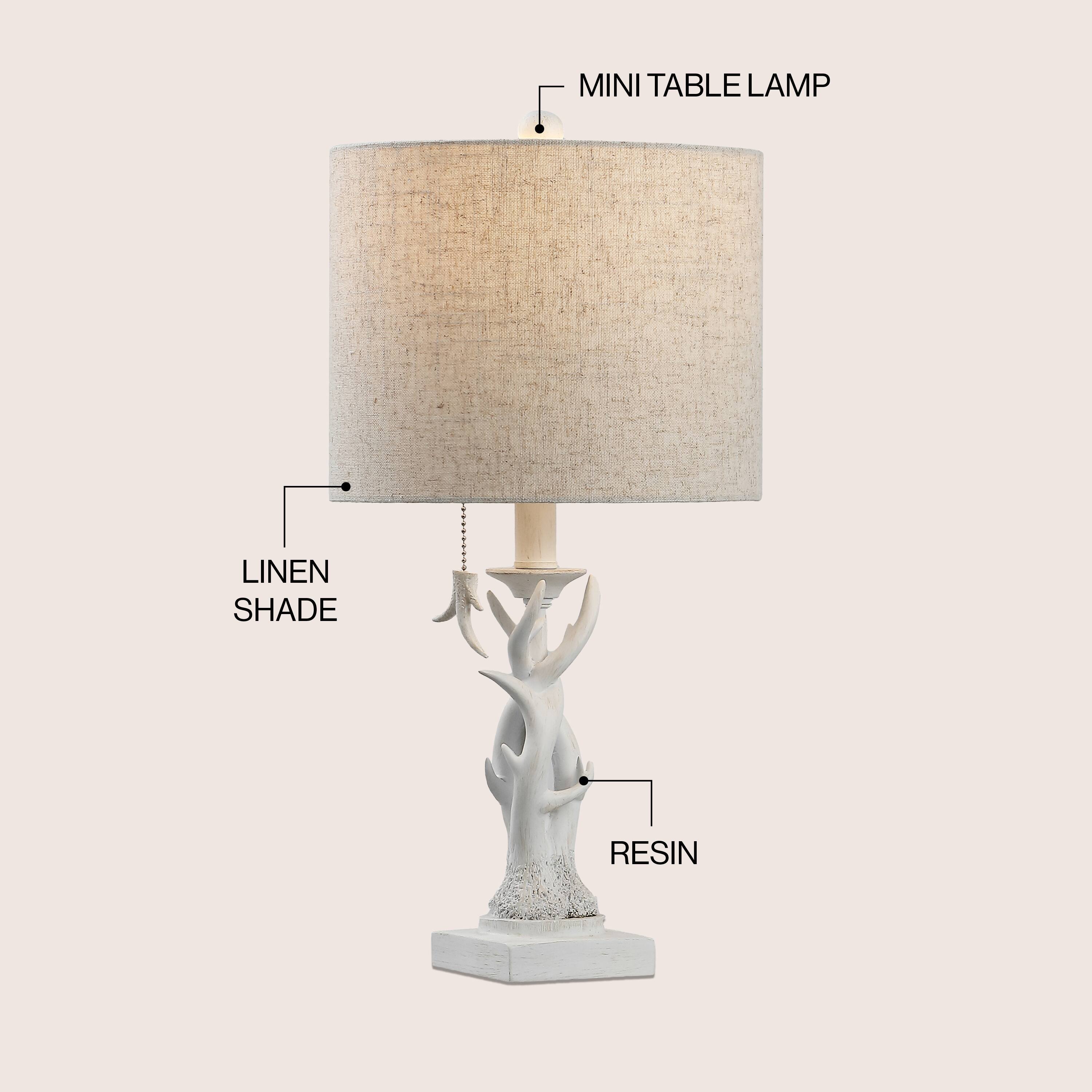 MINI TABLE LAMP  
LINEN SHADE  
RESIN