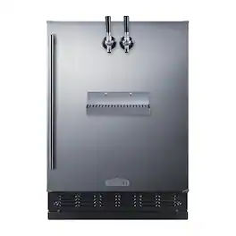 Summit Appliance - 24" Wide Front Tap Built-In Beer Kegerator - Black