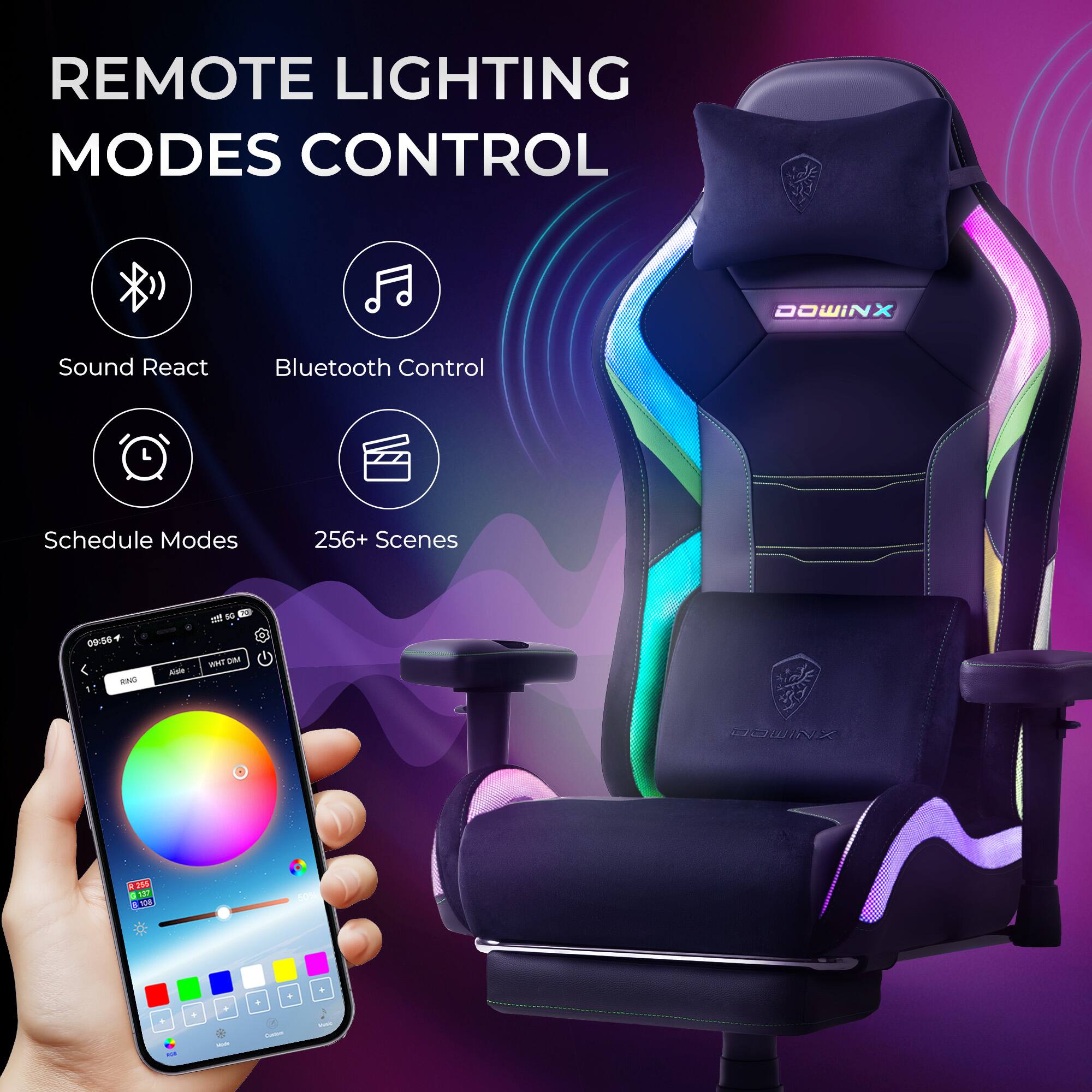 REMOTE LIGHTING MODES CONTROL  
DOWINX  
Sound React  
Bluetooth Control  
Schedule Modes  
256+ Scenes