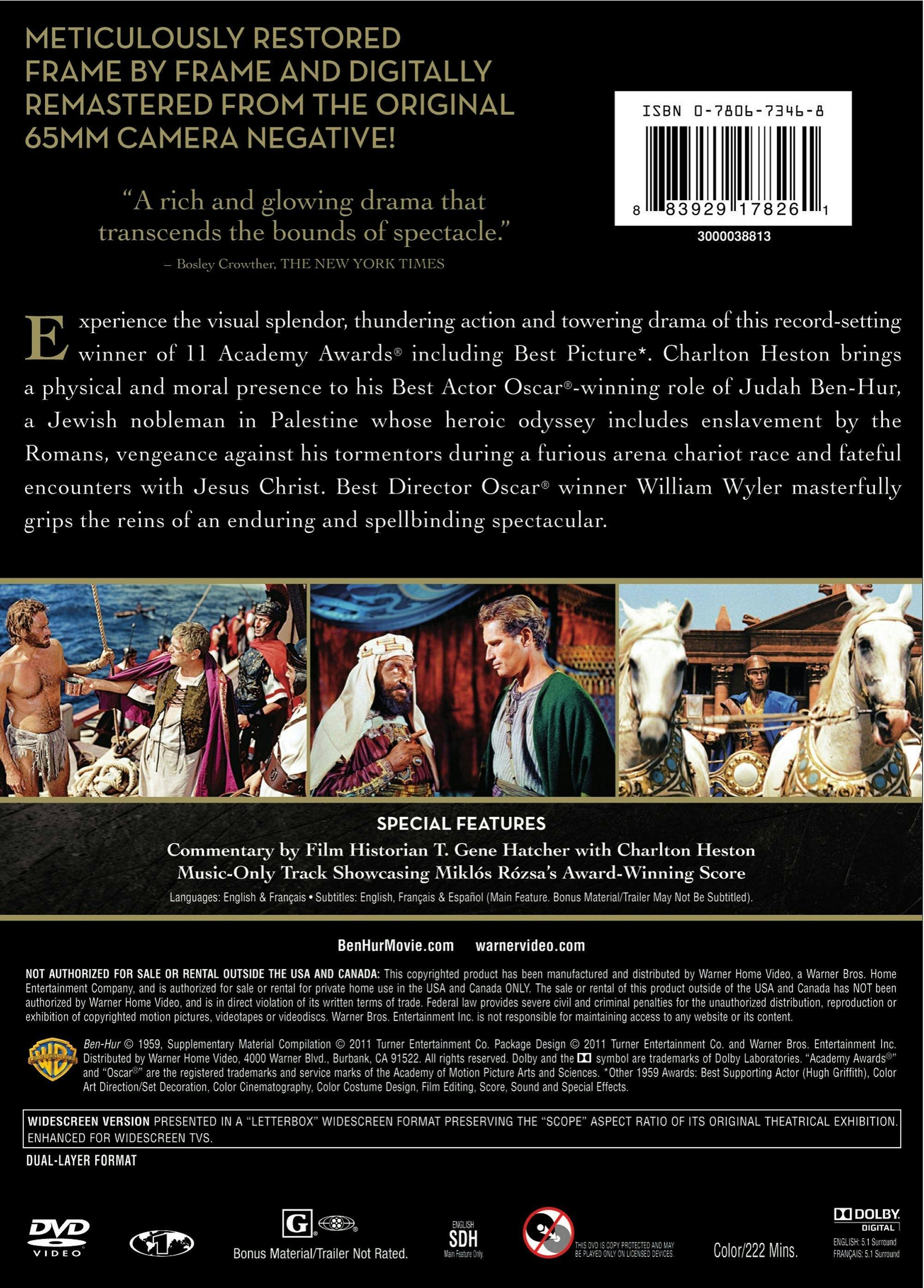 Angle. Ben-Hur (50th Anniversary Edition) [DVD].