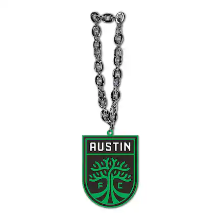 Front. MOJO - Austin FC Team Logo Fan Chain Necklace - Green.