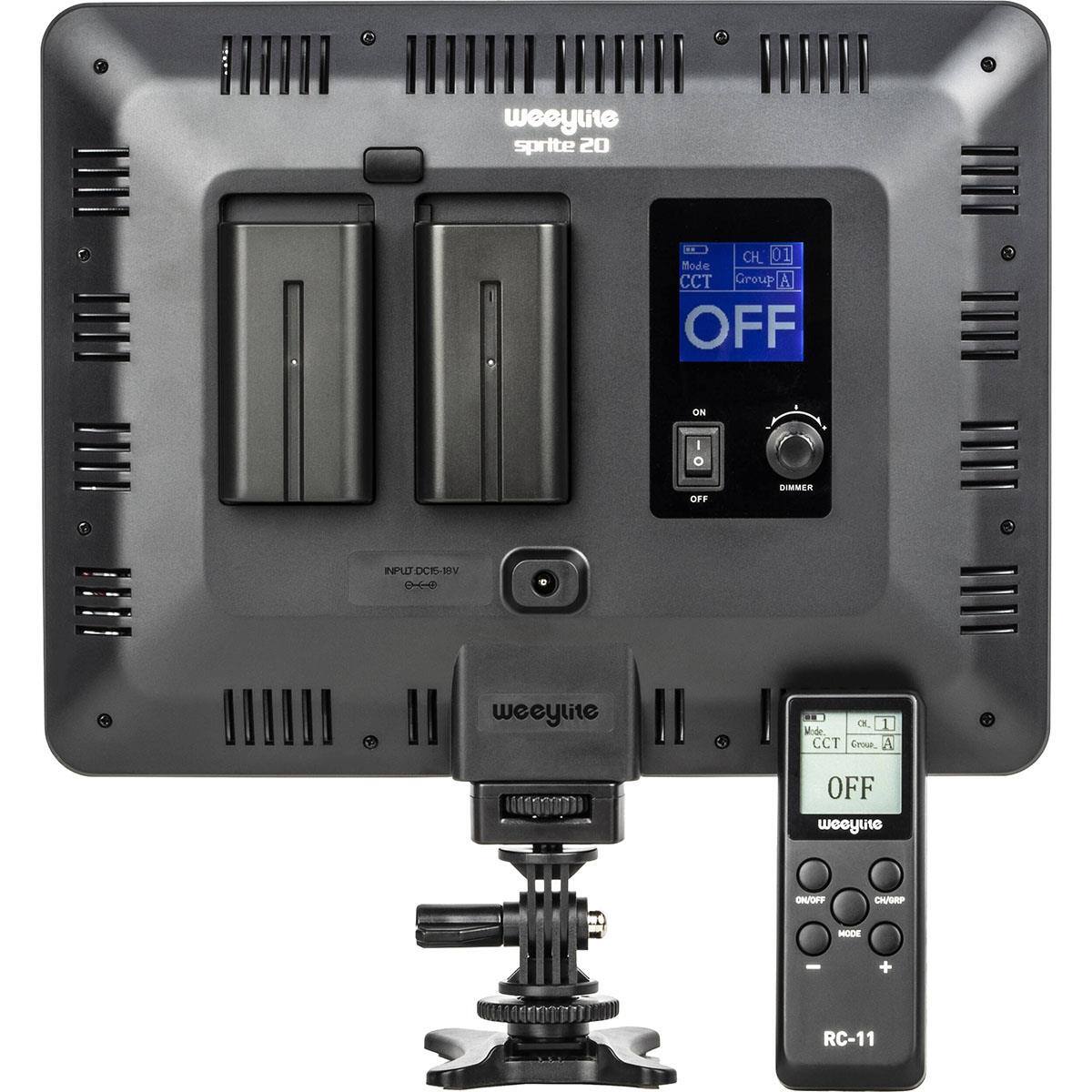 weeylite sprite 20  
CH 01  
Mode CCT Group A OFF  
OI I OFF  
DIMMER INPLD DCT-18  
weeylite  
Mode CCT Group A OFF  
weeylite N/OPF  
HARP HODE +  
RC-11