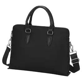 Unique Bargains - 15" 360 Degree Protective Laptop Bag, Water-Resistant Laptop Briefcase - Black