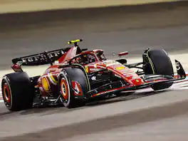 Ferrari SF-24 #55 Carlos Sainz 3rd Place Formula One F1 "Bahrain GP" (2024) w/Display Case 1/18 Model Car by LookSmart