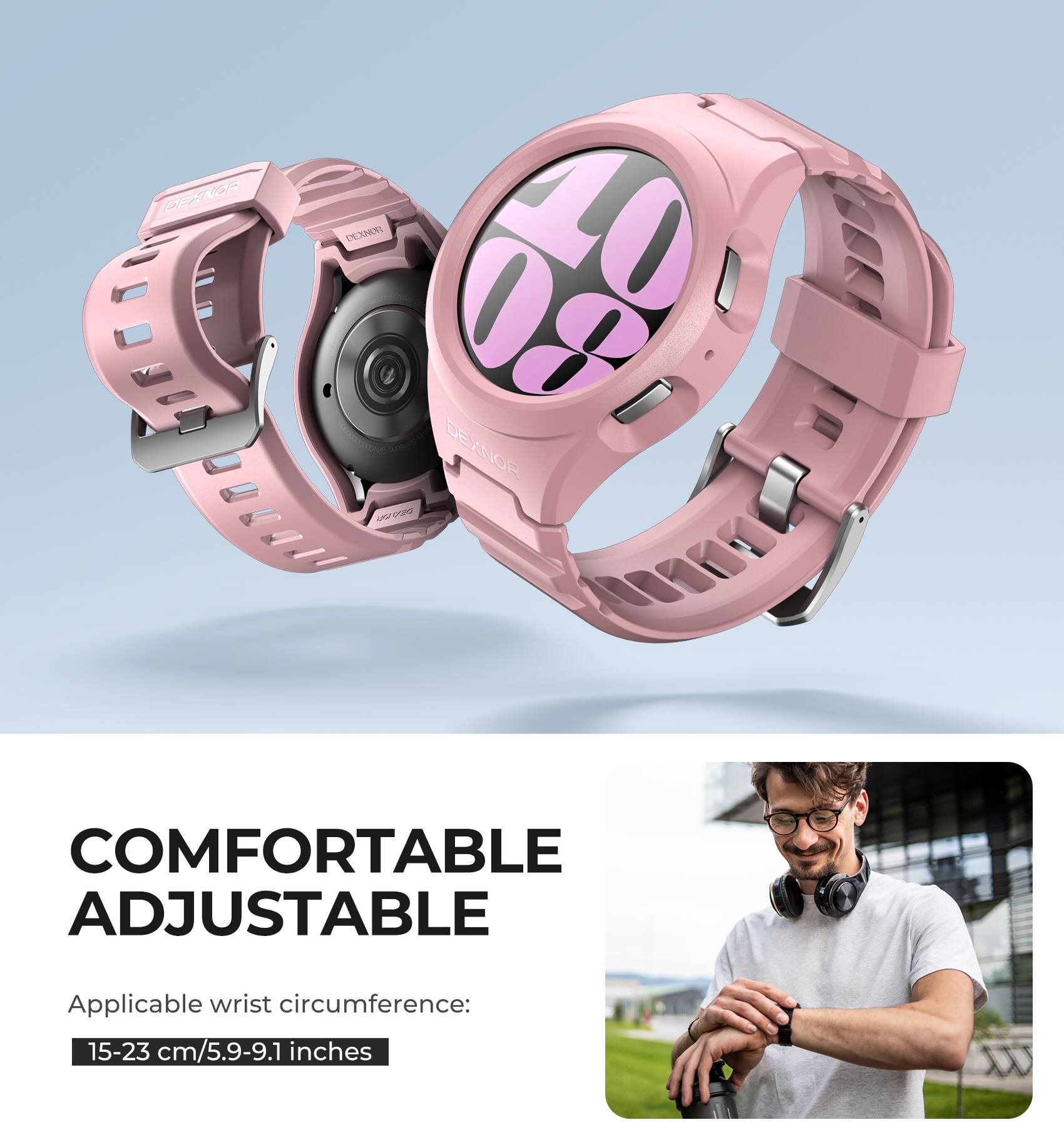 DEXNOR 08 10 - EXNOR AC COMFORTABLE ADJUSTABLE

Applicable wrist circumference: 15-23 cm/5.9-9.1 inches