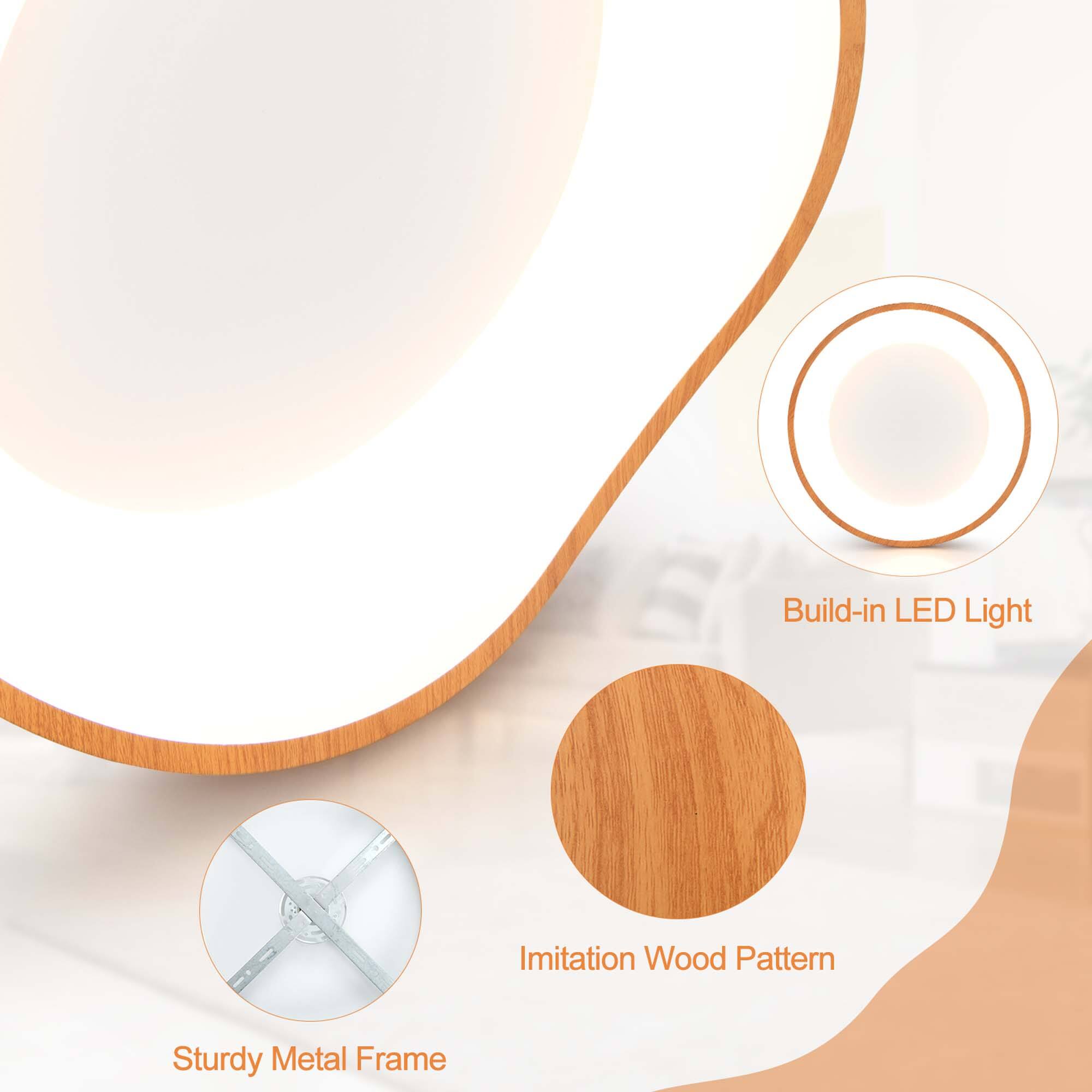 - Build-in LED Light
- Imitation Wood Pattern
- Sturdy Metal Frame