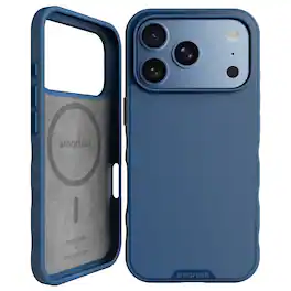 Smartish - iPhone 18 Pro/17 Pro MagSafe Case - Gripmunk Protective Slim Grip Magnetic Cover - Blues on The Green