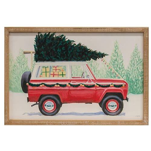 Front. BreeBe - Home For The Holidays Truck Wood Sign - Multicolor.