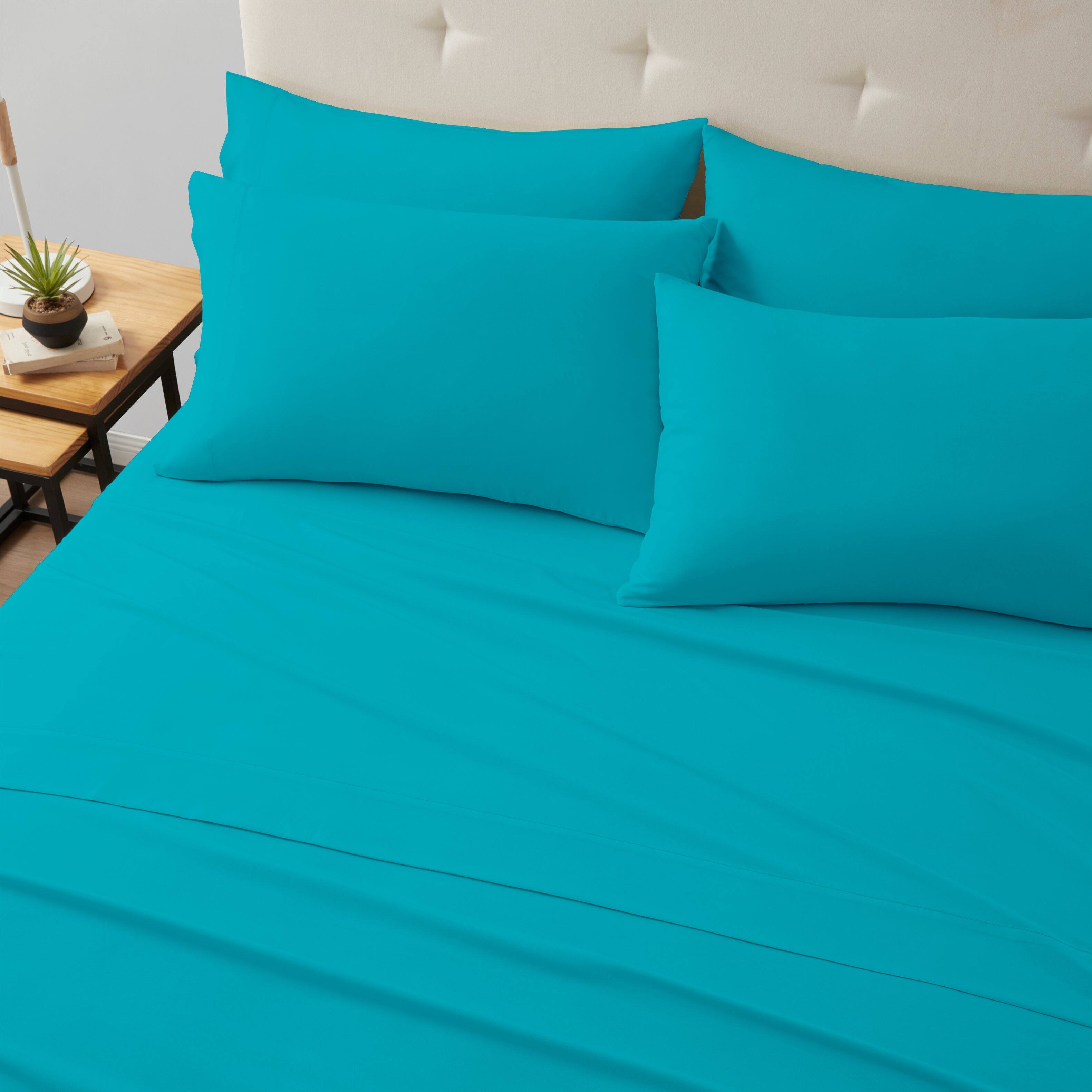 Angle. Kathy Ireland - Kathy Ireland Bamboo Cooling 6 Piece Sheet Set - Teal.