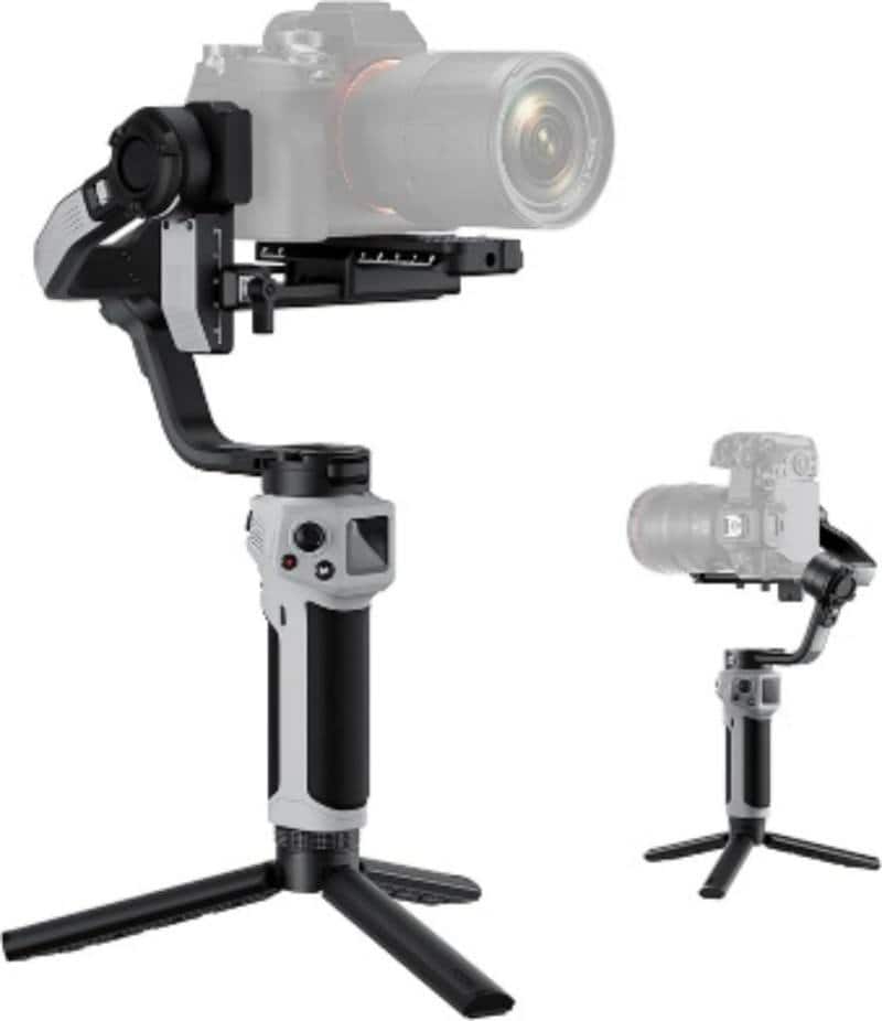 Cluzine - 3-Axis Gimbal Stabilizer with 3KG Payload, Native Vertical Shooting & Bluetooth Shutter Control