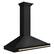 Angle. ZLINE - 48 in. Autograph Edition Wall Mount Range Hood with Polished Gold Handle (BSKB4Z-48-G) - Black Stainless Steel.