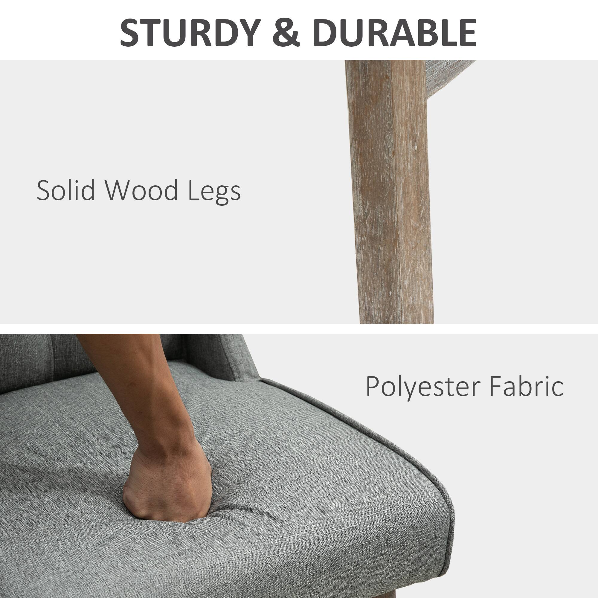STURDY & DURABLE
Solid Wood Legs
Polyester Fabric