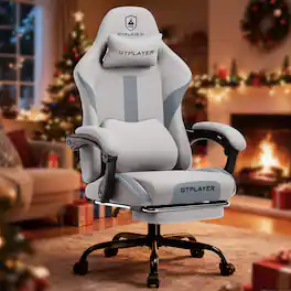 GTPlayer - Gaming Chair Breathable Fabric Ergonomic Computer Desk Chair - Gray